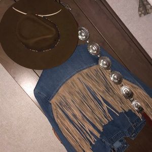 Fringe denim jacket